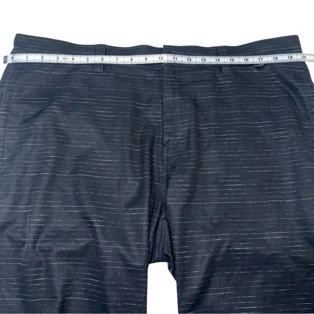 Travis Mathew Beck Performance Golf Shorts Heathered Blue Black Stretch 38